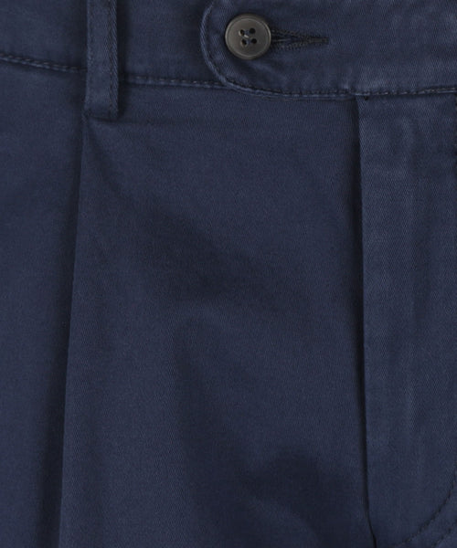 Blackpool Trousers Pleated with Turn-Up | Blue