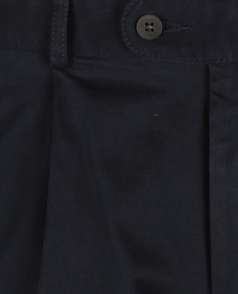 Blackpool Trousers Pleated with Turn-Up | Navy Blue