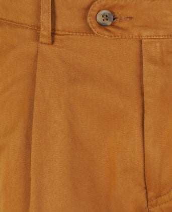 Blackpool Trousers Pleated with Turn-Up | Brown