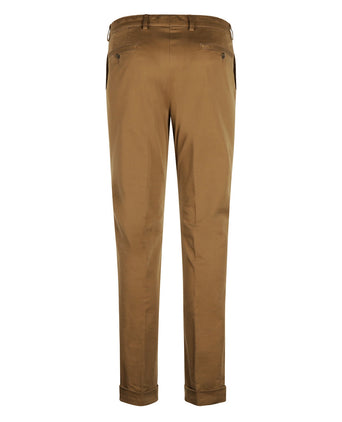 Blackpool Trousers Pleated with Turn-Up | Brown