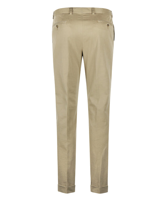 Blackpool Trousers Pleated with Turn-Up | Brown