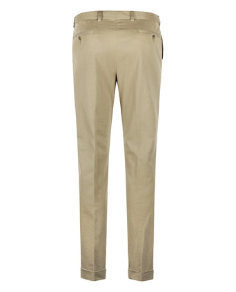 Blackpool Trousers Pleated with Turn-Up | Brown