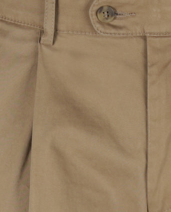 Blackpool Trousers Pleated with Turn-Up | Brown