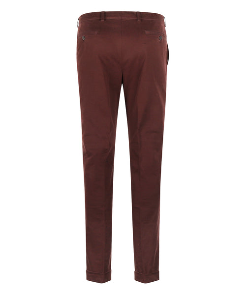 Blackpool Trousers with Pleats and Turn-Ups | Bordeaux Red