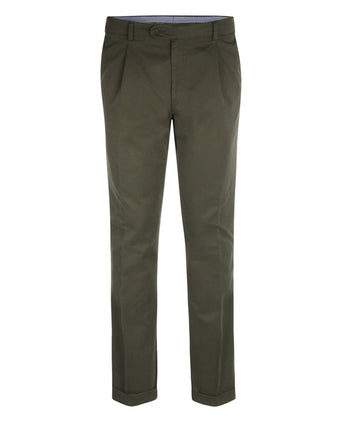 Blackpool Trousers Pleated with Turn-Up | Green