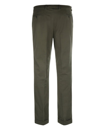 Blackpool Trousers Pleated with Turn-Up | Green