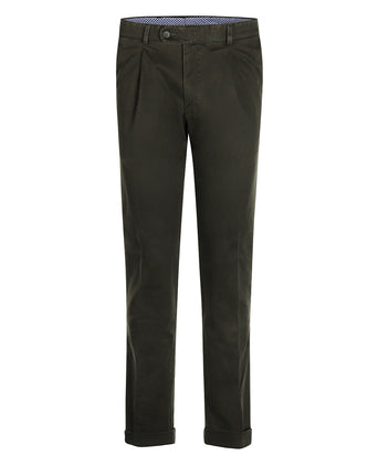 Blackpool Trousers Pleated with Turn-Up | Green