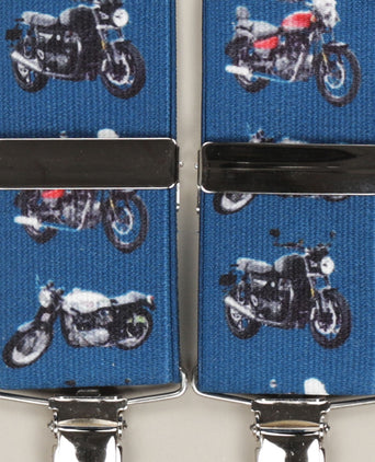 Elastische bretels met clips | Blauw