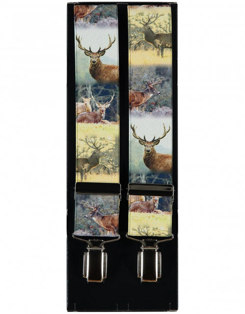 Elastic suspenders with clips | Brown