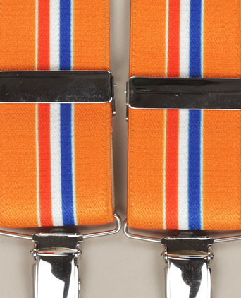 Elastic suspenders with clips | Orange