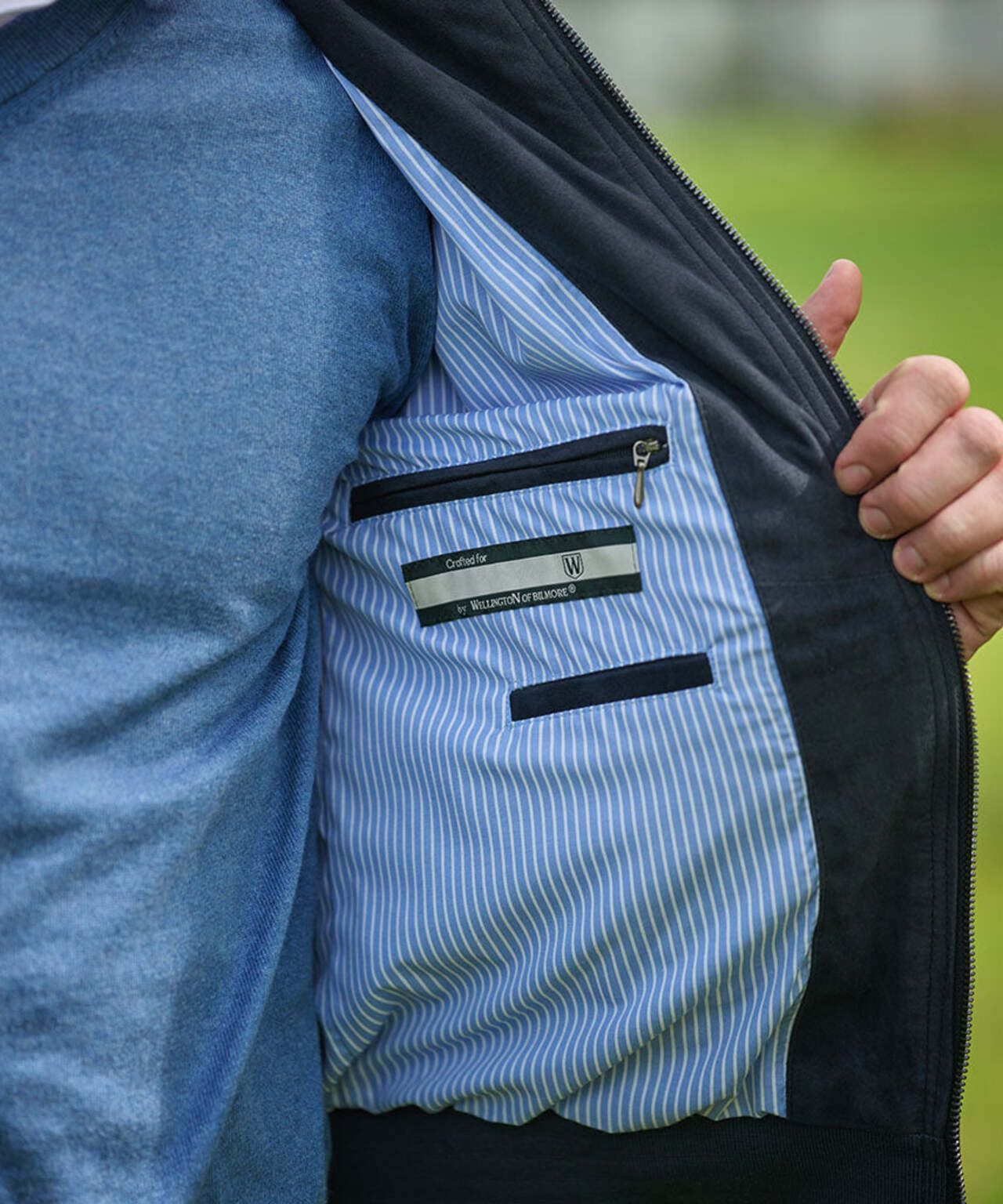 Wildlederjacke Winston | Denimblau