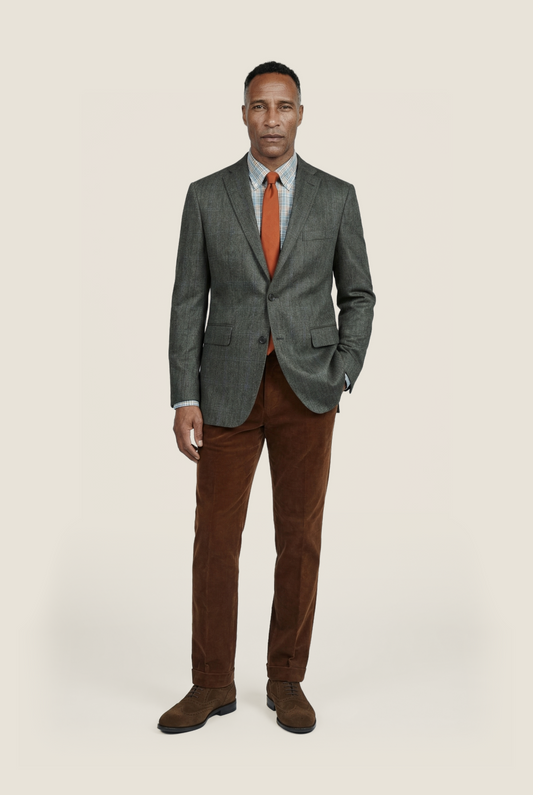 Seidenblazer | Grün