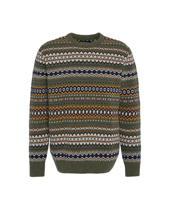 Barbour Pullover Fairisle Ronde Hals | Groen