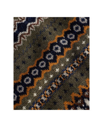 Barbour Pullover Fairisle Ronde Hals | Groen