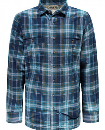 Gevoerd Iers Shirt | Blauw