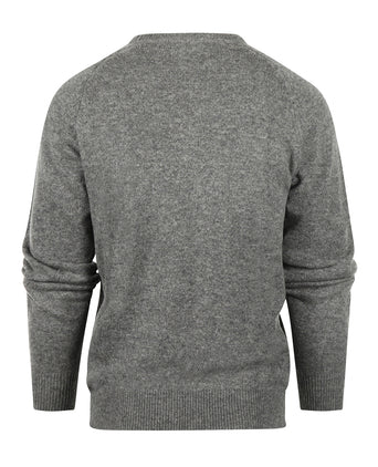 Pullover klassiek Lamswol v-hals | Grijs