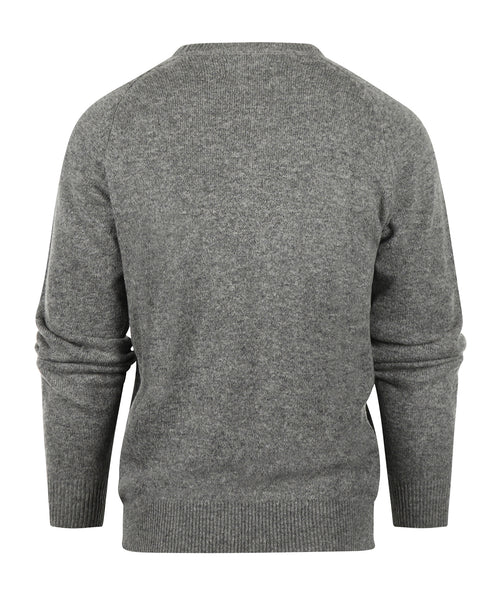 Pullover klassiek Lamswol v-hals | Grijs