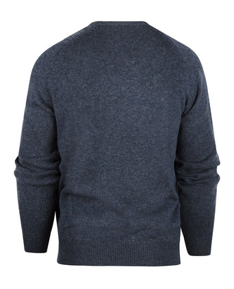 Classic Lambswool v-neck sweater | Denim Blue