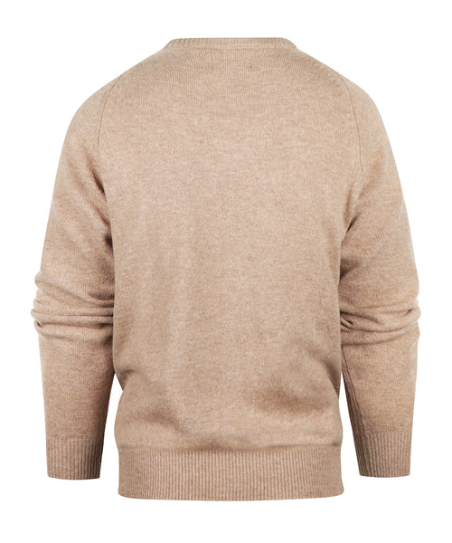 Classic Lambswool v-neck sweater | Brown