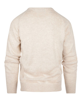 Classic Lambswool v-neck sweater | Brown
