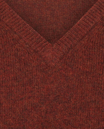 Classic Lambswool v-neck sweater | Red