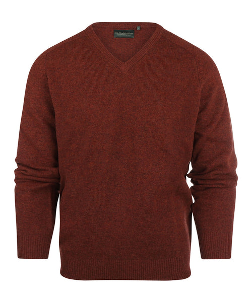 Classic Lambswool v-neck sweater | Red