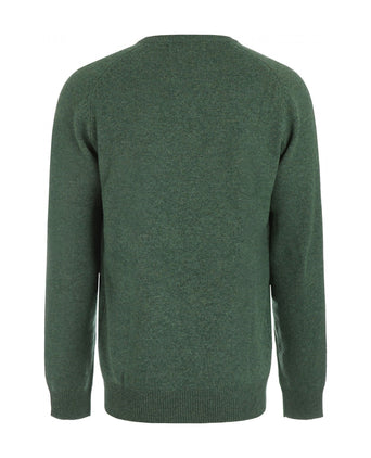 Classic Lambswool v-neck sweater | Green