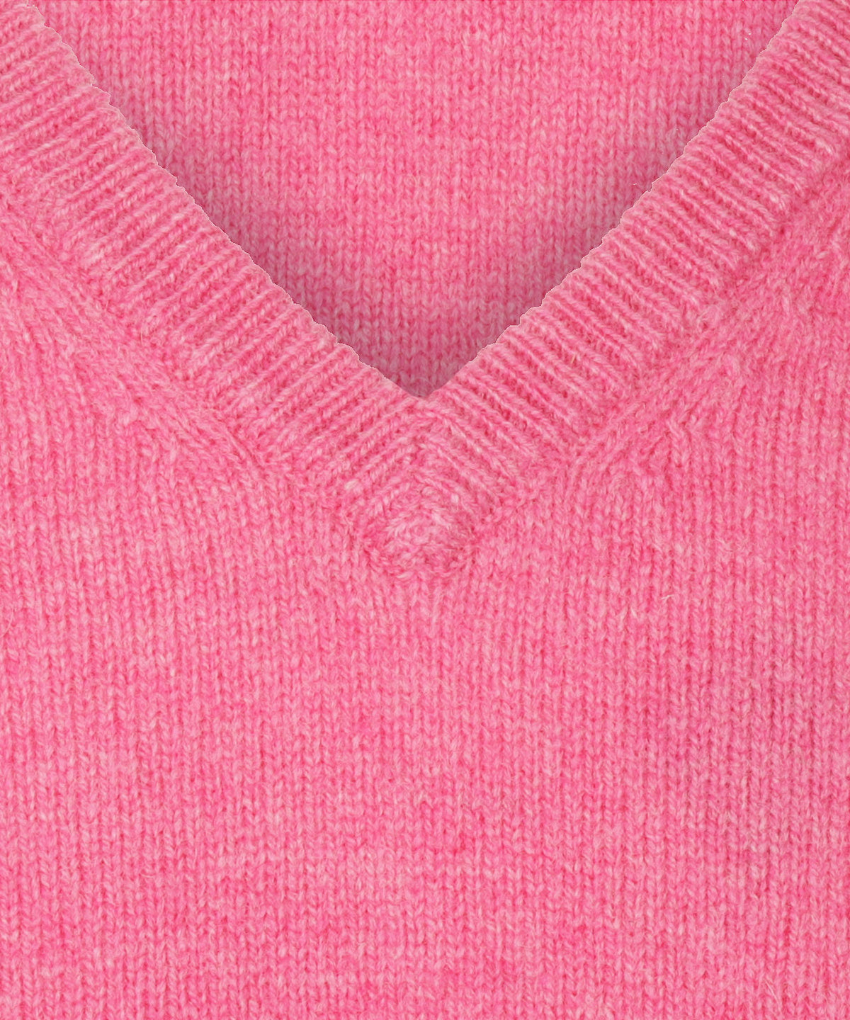 Lamswol V-Hals Pullover | Bubblegum