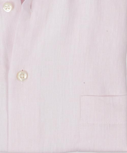Shirt linen long sleeves | Pink
