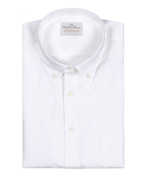 Shirt linen long sleeves | White