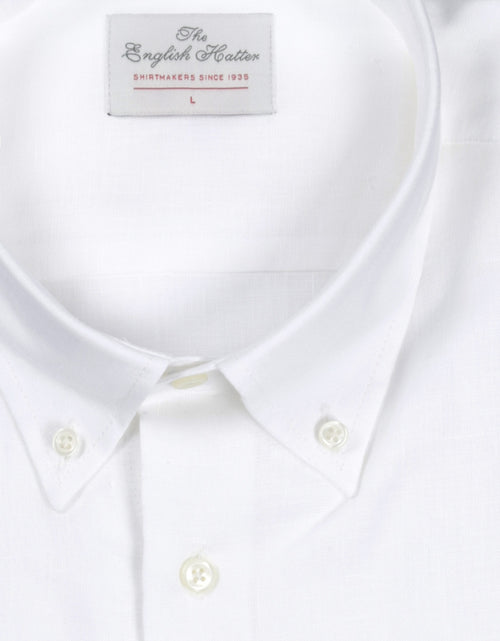 Shirt linen long sleeves | White