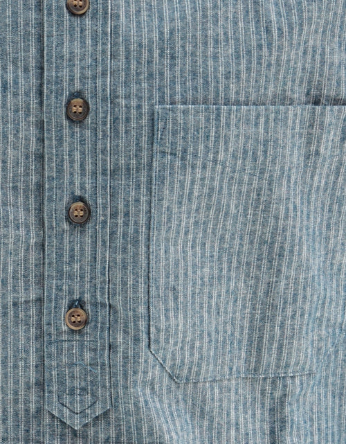 Overhemd Grandfather Shirt | Blauw
