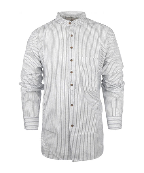 Overhemd Grandfather Shirt | Blauw