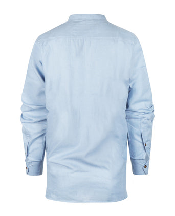 Shirt Grandfather Shirt linen | Blue