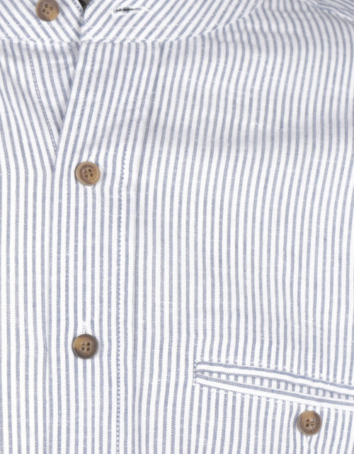 Shirt Grandfather Shirt linen | Blue