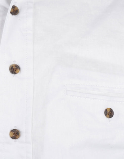 Shirt Grandfather Shirt linen | White