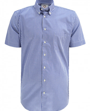 Overhemd tijdloos korte mouwen | Blauw