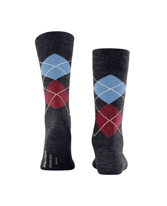 Edinburgh Melange Heren Sokken | Blauw