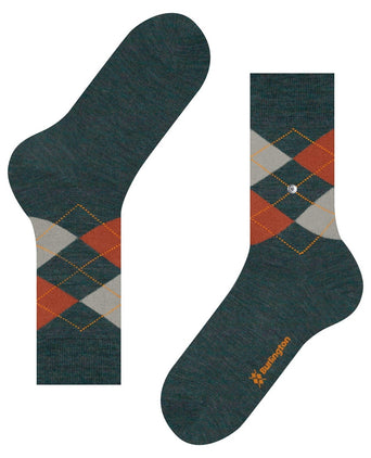 Edinburgh Melange Heren Sokken | Groen