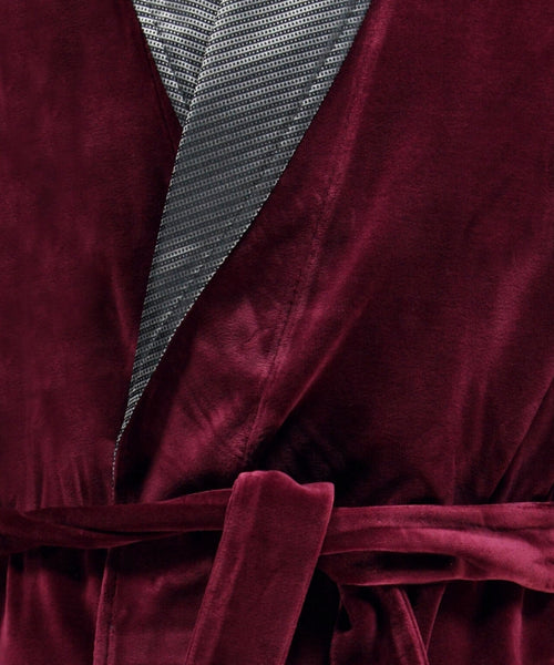 Terrycloth dressing gown | Bordeaux Red