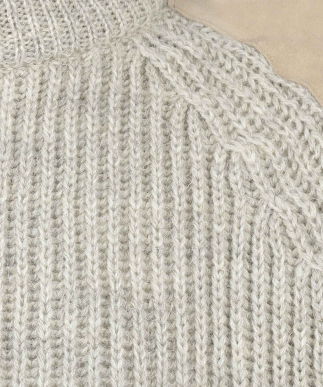 Swaledale Wool Crew Neck Sweater | Beige