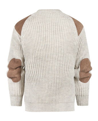 Swaledale Wool Crew Neck Sweater | Brown