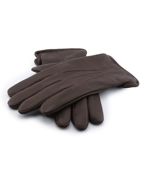Luxury Deerskin Gloves | Brown