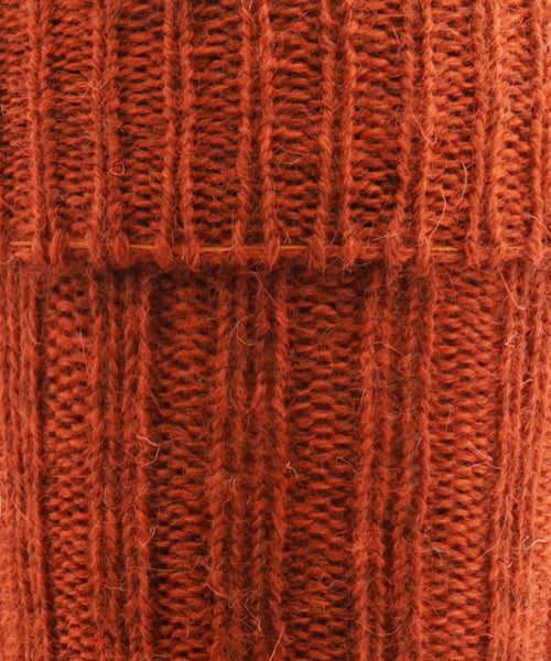 Men's Tweed Knee Socks | Orange
