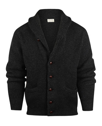 William Lockie Knoop Vest Sjaalkraag | Charcoal