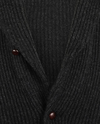 William Lockie Knotted Vest Shawl Collar | Charcoal