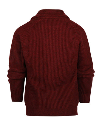 William Lockie Knoop Vest Sjaalkraag | Red Velvet