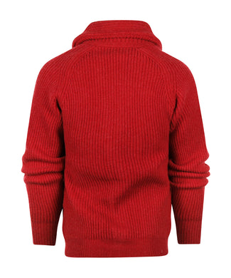 William Lockie Button Cardigan Shawl Collar | Poppy Melange William Lockie Button Cardigan Shawl Collar | Poppy Melange