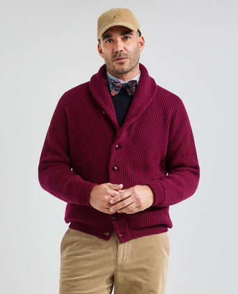William Lockie Knoop Vest Sjaalkraag | Bordeaux