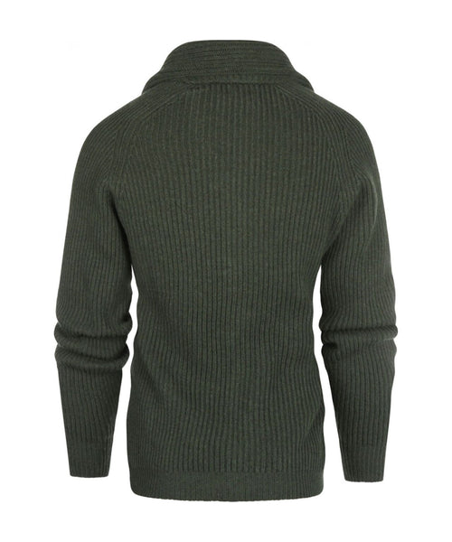 William Lockie Button Cardigan Shawl Collar | Rosemary